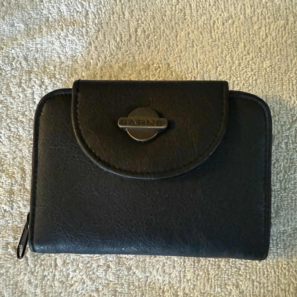 Sarne Black Zip Around Wallet